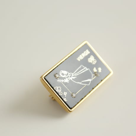 【フランス買付】Special price【スペシャルプライス】ゾディアック 星座 VIERGE 乙女座 ブローチ/ ヴィンテージ・コスチュームジュエリー