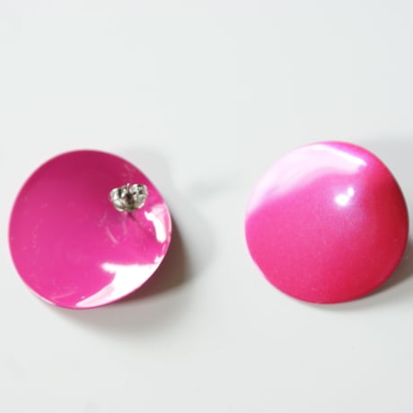 Special price【スペシャル プライス】AVONエイボン フューシャピンク サークル ピアス / ヴィンテージアクセサリー