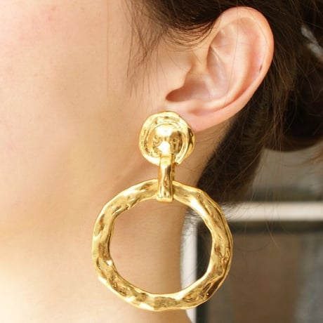 Yves Saint Laurentイヴ・サンローラン ゴールド フープ イヤリング / ヴィンテージアクセサリー