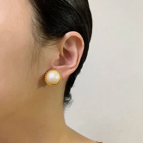 MONETモネ シンプル パール イヤリング/ ヴィンテージジュエリー・アクセサリー