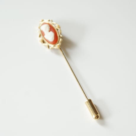 AVONエイボン オレンジ カメオ ピン ブローチ / ヴィンテージアクセサリー・コスチュームジュエリー