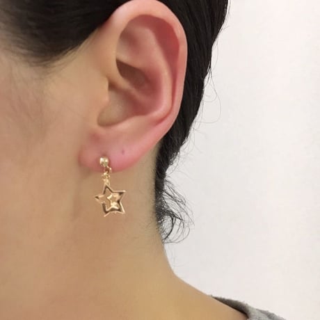 AVONエイボン ダブル スター 星 ピアス 箱BOX付き/ ヴィンテージジュエリー・アクセサリー