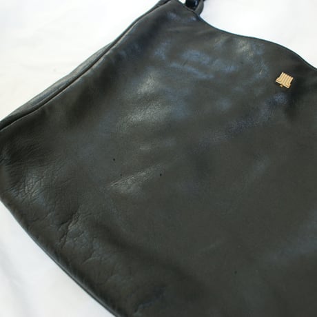 LANVIN PARIS ランバン ラムレザーブラック ショルダーバッグ / ヴィンテージファッション