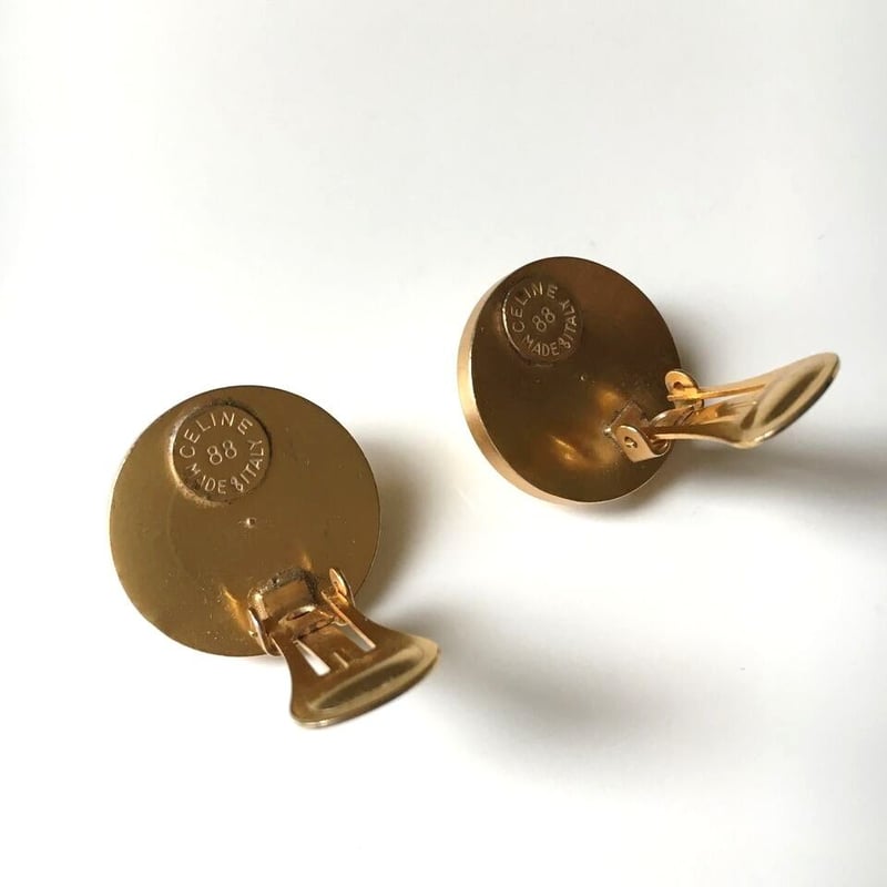 CELINEセリーヌ パール ブランドロゴ / ヴィンテージ イヤリング  