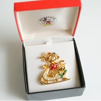 【アメリカ買付】NAPIERネイピア DISNEY ディズニー ミッキー クリスマスソリ ブローチ / ヴィンテージ・コスチュームジュエリー