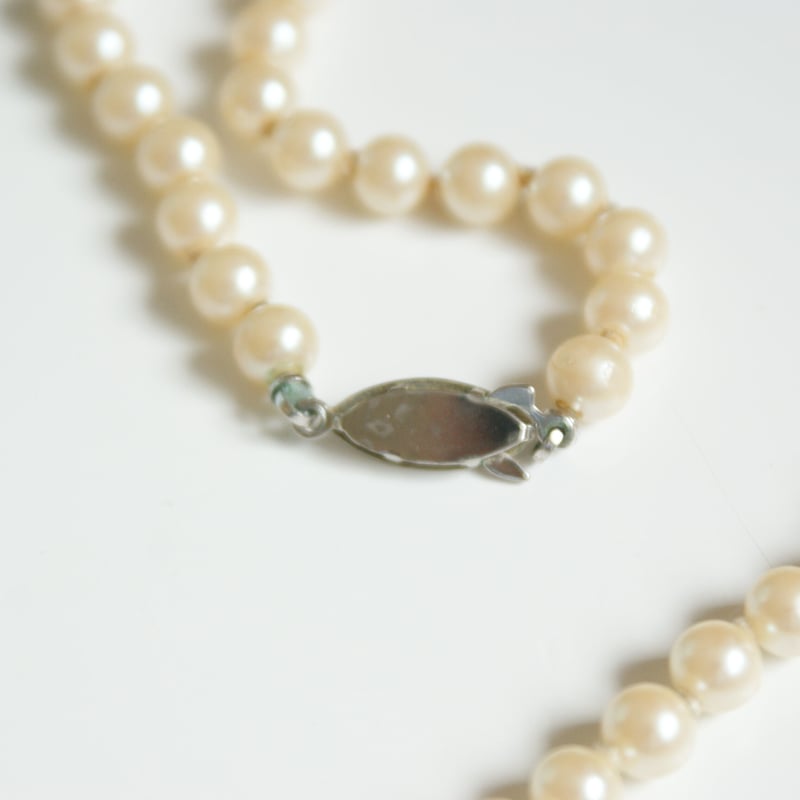 ガラスパール ロングネックレス / ヴィンテージ・アンティーク