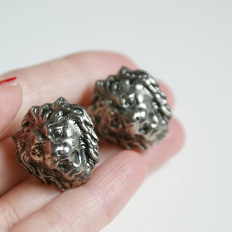 【アメリカ買付】Accessocraft NYC ライオン  獅子座 イヤリング  / ヴィンテージアクセサリー