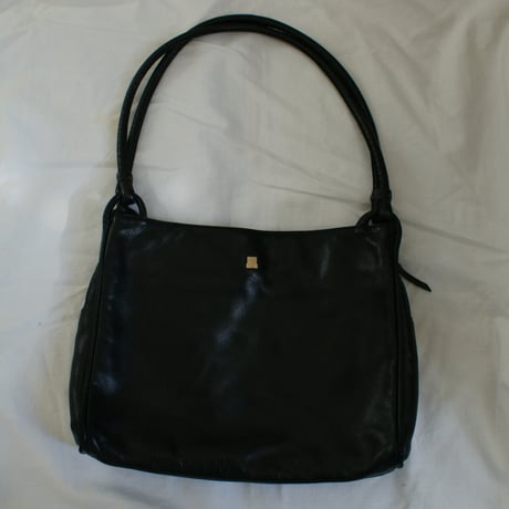 LANVIN PARIS ランバン ラムレザーブラック ショルダーバッグ / ヴィンテージファッション