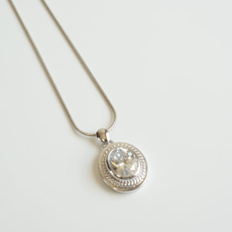 Special price【スペシャルプライス】【アメリカ買付】 イタリア製 オーバルCZ シルバー925 ネックレス/ ヴィンテージジュエリー ・アクセサリー