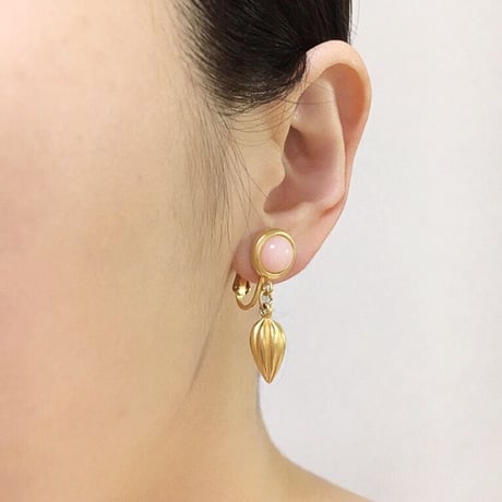 AVONエイボン パステルピンク ルーサイト イヤリング / ヴィンテージアクセサリー
