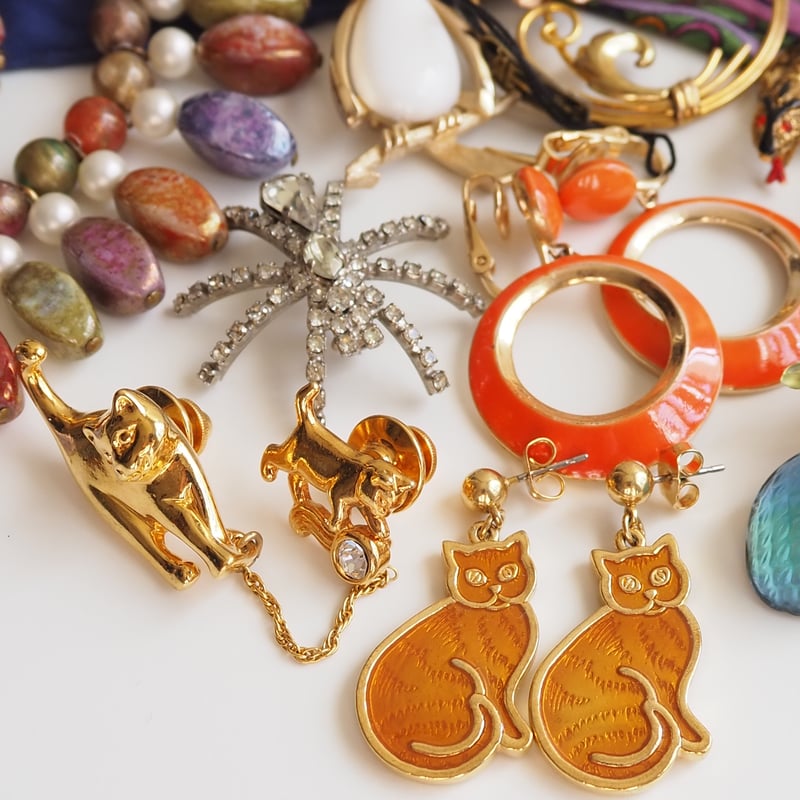 イギリス買付 】スパイダー 蜘蛛 ラインストーン ブローチ