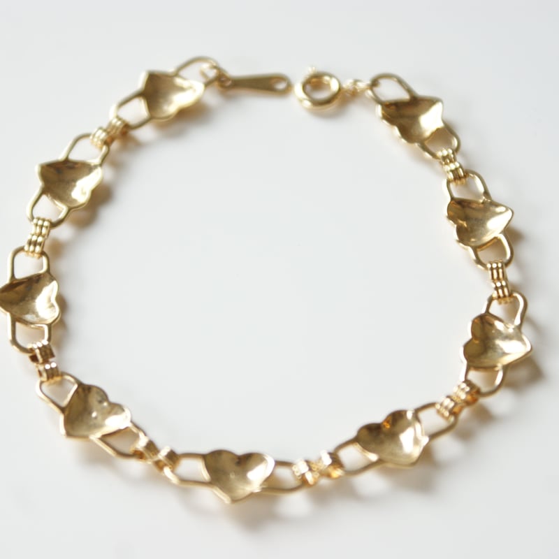 AVONエイボン ゴールド ハート チェーン ブレスレット / ヴィンテージ