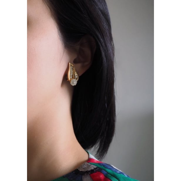 ★ドリスヴァンノッテン★真鍮ラインストーンイヤリング Dries Van Noten(ドリス ヴァン ノッテン) ピアス(レディース