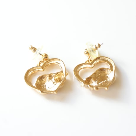 Christmas Special price【スペシャル プライス】AVONエイボン 猫 キャット ハート ピアス 箱BOX付き / ヴィンテージ・アクセサリー
