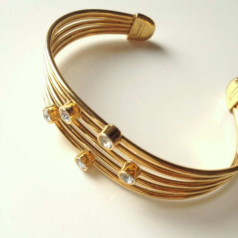 TRIFARIトリファリ☆ゴールドラインストーン☆バングル | ヴィンテージ