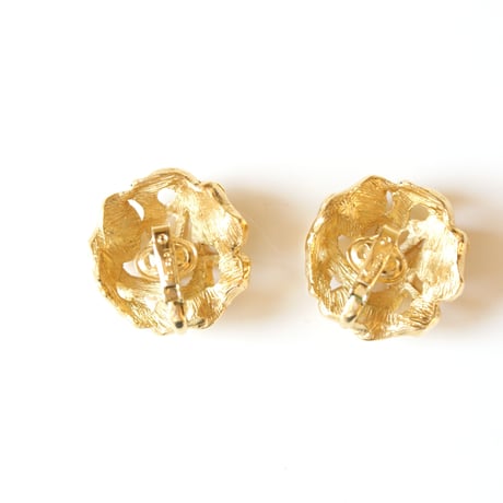 TRIFARIクラウントリファリ ローズ 薔薇 イヤリング / ヴィンテージアクセサリー・コスチュームジュエリー