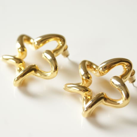 スター 星 ゴールド ピアス / ヴィンテージアクセサリー
