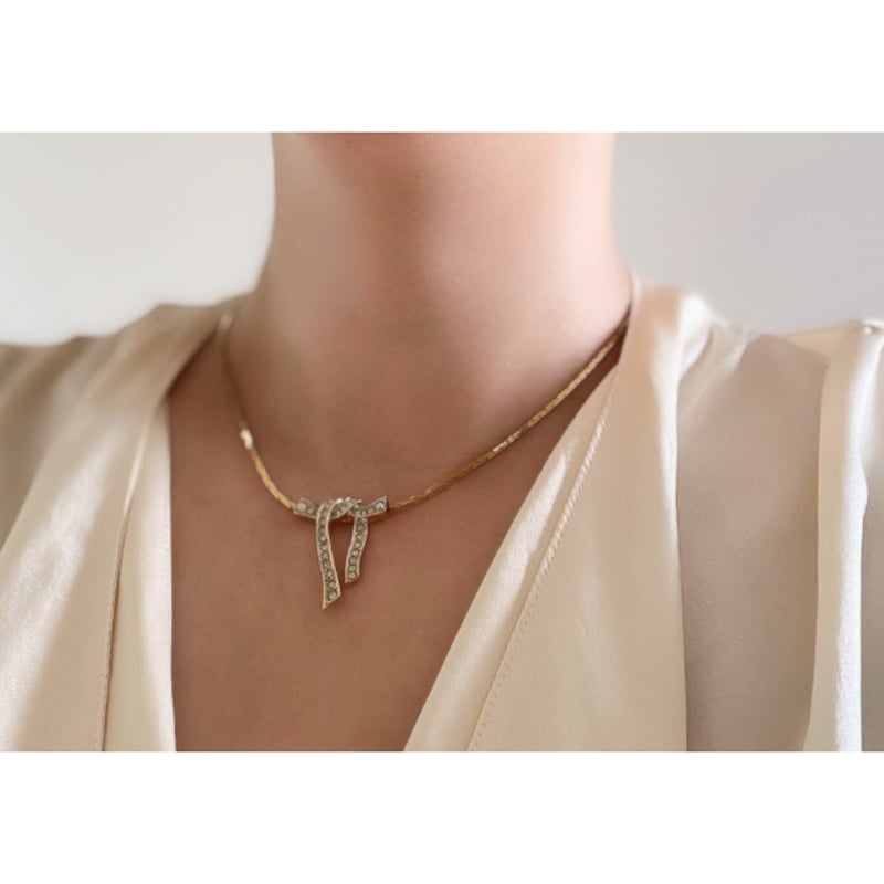 GIVENCHY ジバンシー ネックレス ラインストーン Givenchy ジバンシー ネックレス Gロゴ ゴールド ラインストーン 希少