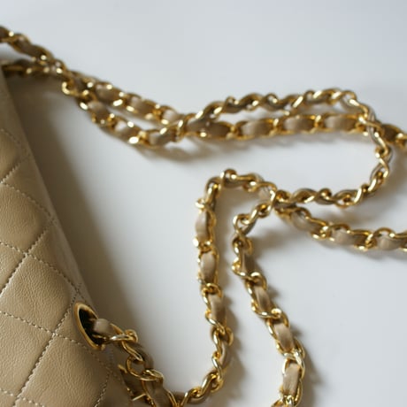CHANELシャネル マトラッセベージュ 23 ダブルフラップ  箱BOX付 / ヴィンテージファッション