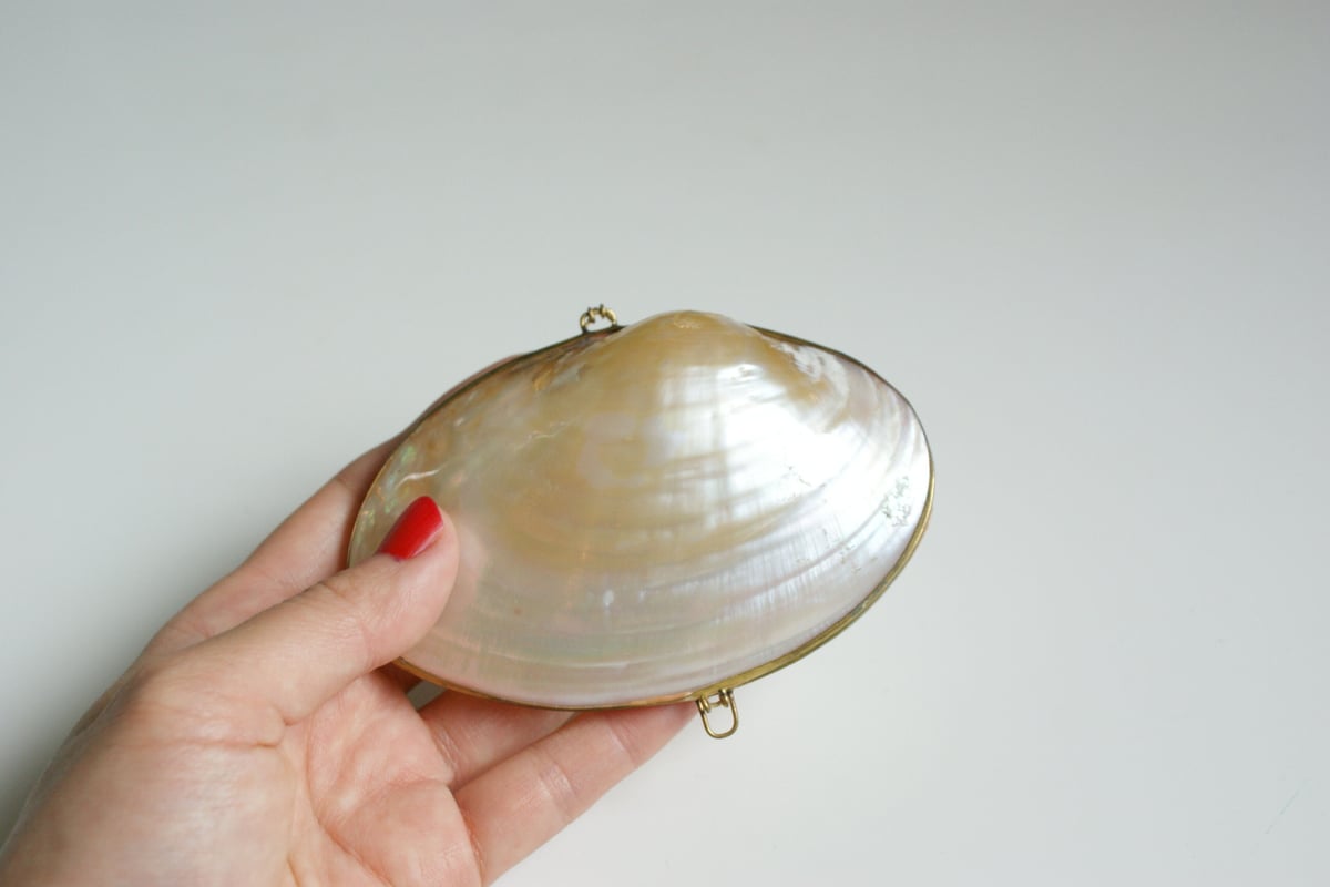 シェル マザーオブパール 小物入れ ロザリオケース / ヴィンテージ