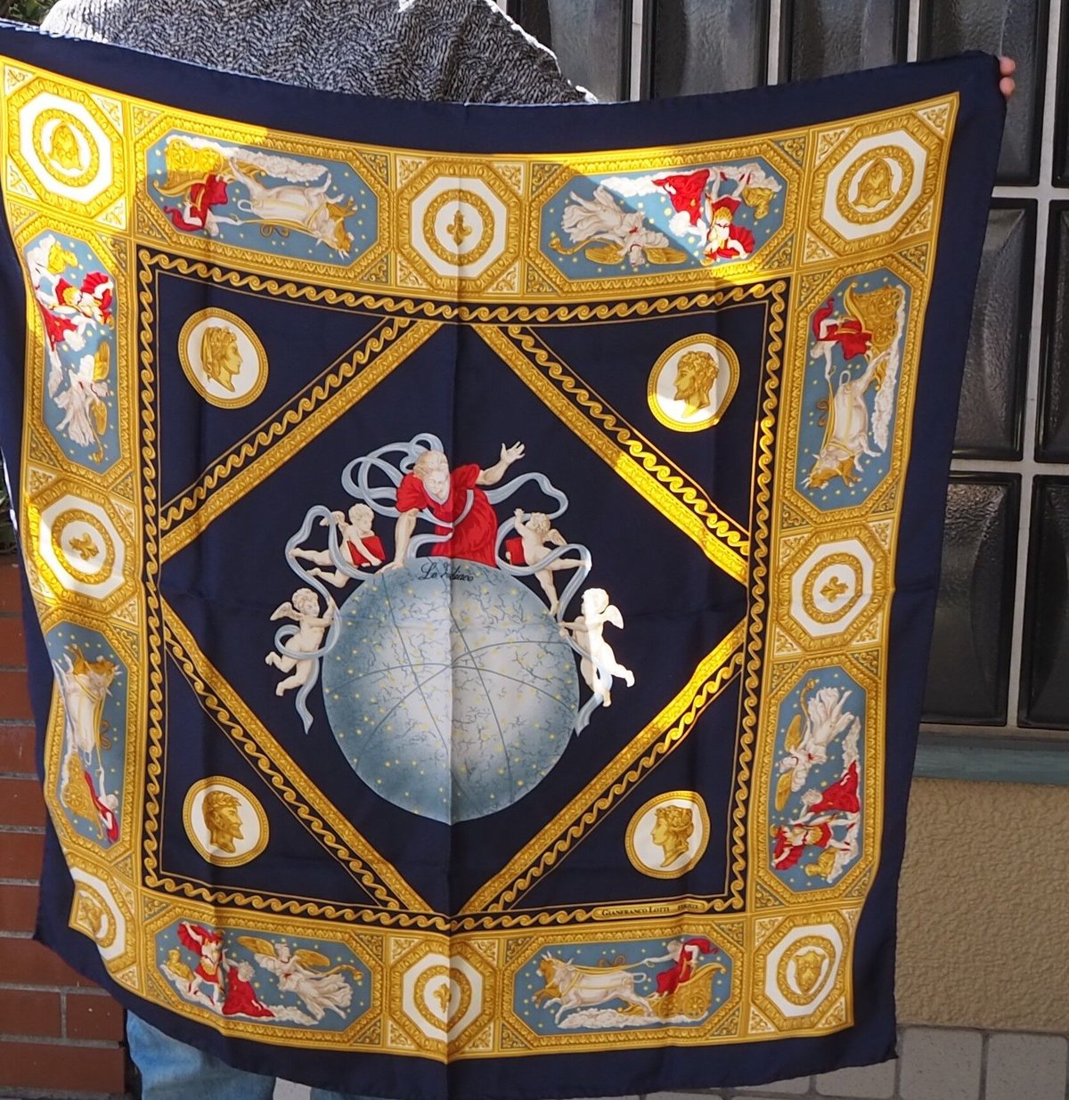 GIANFRANCO LOTTI FIRENZEシルク エンジェルフルール・ド・リス