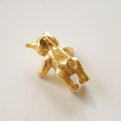 STEIFFシュタイフ テディベア 80周年記念 ゴールド ブローチ / ヴィンテージアクセサリー