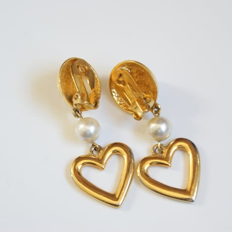 Special price【スペシャル プライス】MOSCHINO モスキーノ ハート パール イヤリング/ ヴィンテージジュエリー・アクセサリー