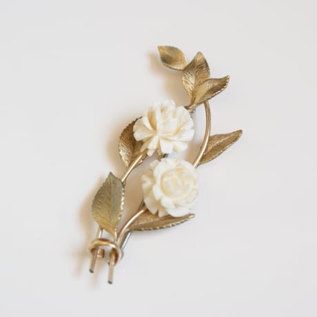KREMENTZクレメンツ セルロイド ローズ 薔薇 ブローチ/ ヴィンテージジュエリー ・アクセサリー