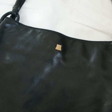 LANVIN PARIS ランバン ラムレザーブラック ショルダーバッグ / ヴィンテージファッション