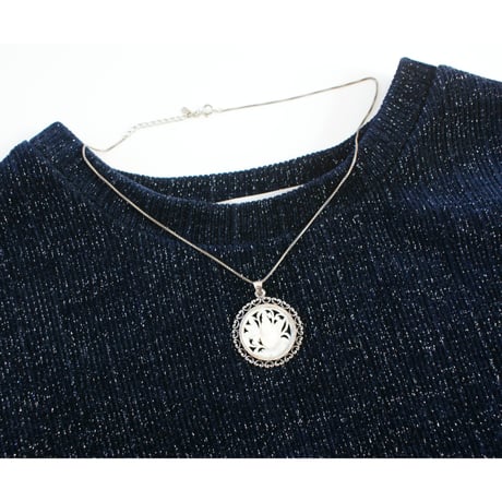 Special price【スペシャルプライス】ベツレヘムパール シルバー925 ハート装飾 バード マザーオブパール ネックレス/ ヴィンテージ・アンティークジュエリー