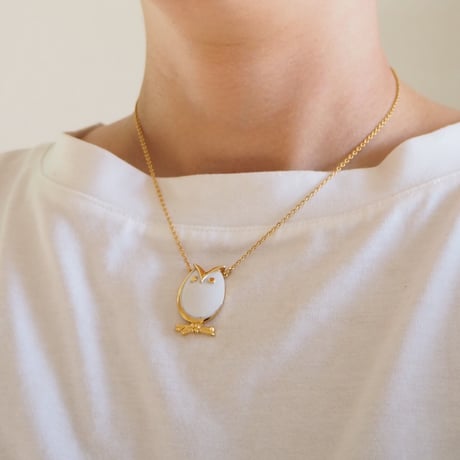 TRIFARI  トリファリ ホワイト エナメル ネックレス/ ヴィンテージアクセサリー