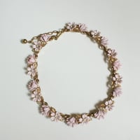 TRIFARIトリファリ Fleurette アルフレッド・フィリップ ピンク エナメル  ネックレス/ ヴィンテージ・コスチュームジュエリー