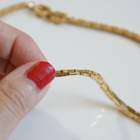 GIVENCHYジバンシィ スクエアチェーン チョーカーネックレス / ヴィンテージ・コスチュームジュエリー