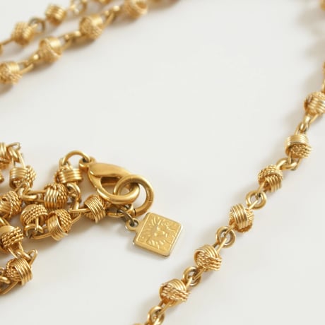 ANNE KLEIN アン・クライン ノットデザイン ロングチェーンネックレス/ ヴィンテージアクセサリー