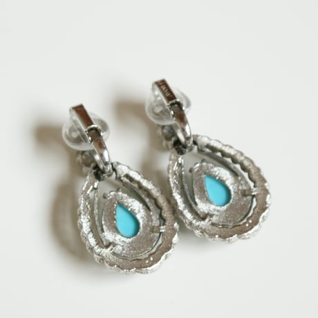 AVONエイボン ドロップ ターコイズ シルバー イヤリング / ヴィンテージ・コスチュームジュエリー