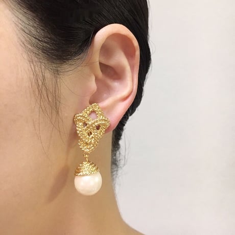 Special price【スペシャル プライス】ゴールド パール イヤリング / ヴィンテージアクセサリー
