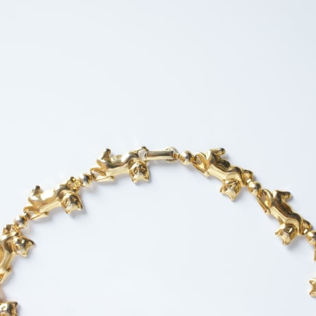 AVONエイボン　猫 キャット ゴールド チョーカーネックレス / ヴィンテージアクセサリー