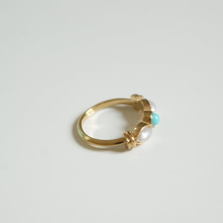 AVONエイボン  ターコイズ パール リング指輪 / ヴィンテージジュエリー・アクセサリー