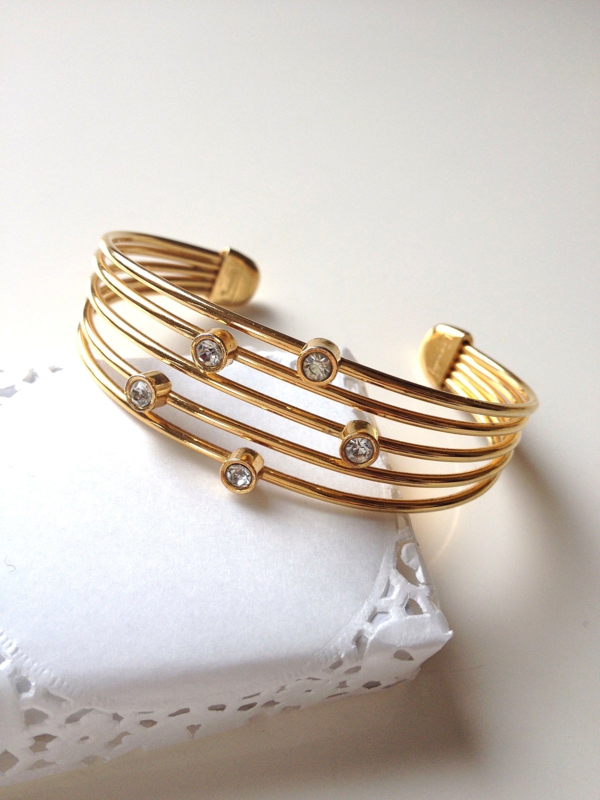 TRIFARIトリファリ☆ゴールドラインストーン☆バングル | ヴィンテージ