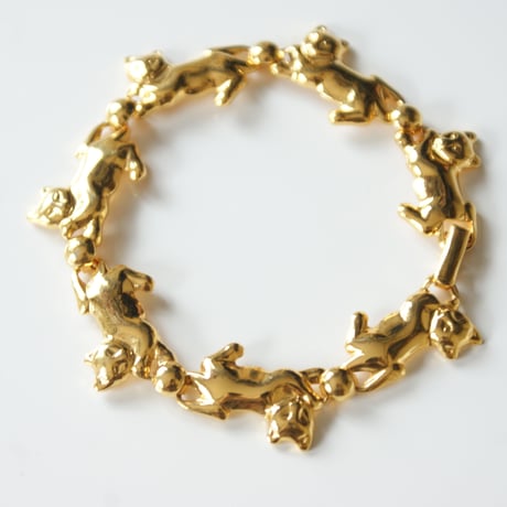 AVONエイボン ヴィンテージ 猫キャットモチーフ  ゴールドブレスレット / ヴィンテージアクセサリー