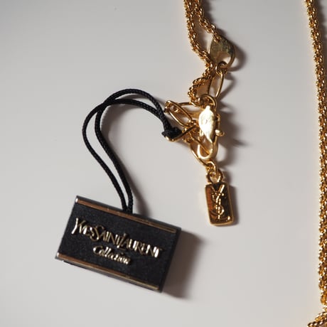 【New Vintage Stock】YVES SAINT LAURENTイヴ・サンローラン ラインストーン フラワーネックレス  / ヴィンテージ・コスチュームジュエリー