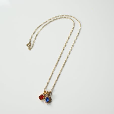 Special price【スペシャルプライス】トリコロール ラインストーン  ネックレス / ヴィンテージ・コスチュームジュエリー