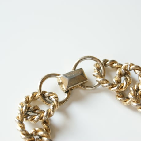 SARAH COVENTRYサラ・コベントリー ビッグ ツイスト チェーン ブレスレット/ ヴィンテージ・コスチュームジュエリー