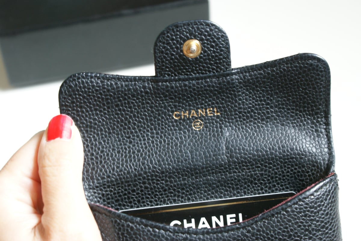 CHANELシャネル キャビアスキン ブラック コインカードケース 