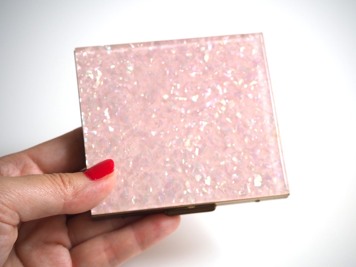 ヴィンテージ シガレットケース 名刺入れ レトロ シェル ピンク ルーサイト シガレットケース 名刺入れ