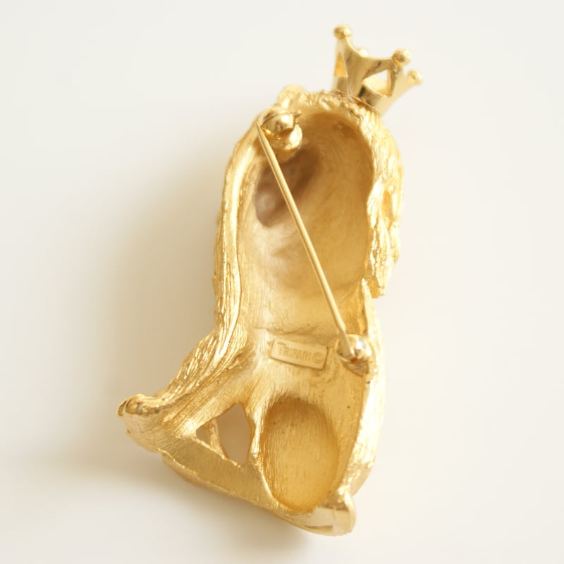 TRIFARIクラウントリファリ ライオン 王冠 ブローチ/ ヴィンテージ