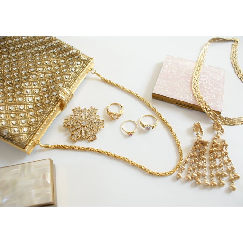 Special price【スペシャルプライス】ゴールド ビーズ ラインストーン