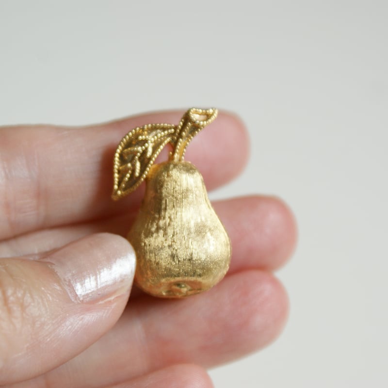 洋梨 ミニ ペンダント ブローチL/ ヴィンテージ・アンティーク