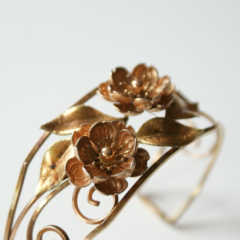 1970年フランス製のヴィンテージ9Kローズゴールドバングル 1970年フランス製のヴィンテージ9Kローズゴールドバングル