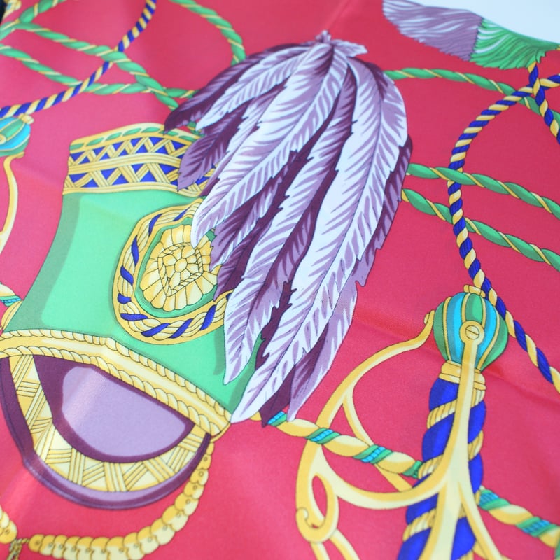 CELINE セリーヌ イタリア製 100％シルク フェザー帽子 タッセル